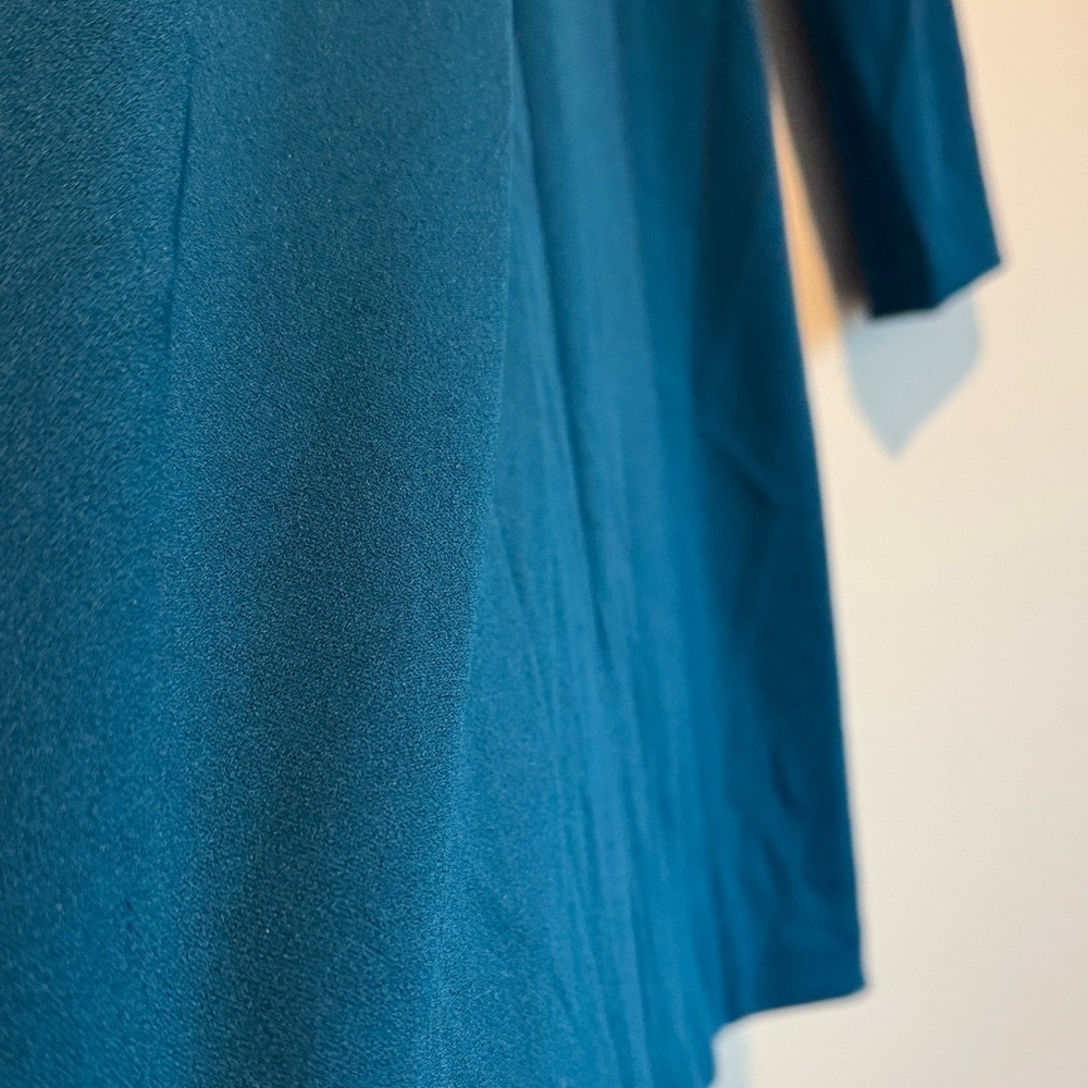 Andrew Marc Teal Long Sleeve Dress - Picture 3 of 9